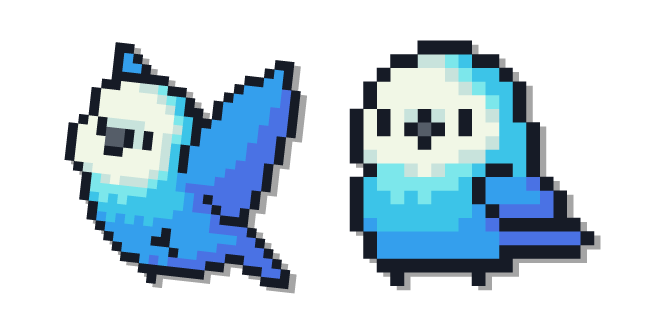 Perruches Bleues Pixel Cursor
