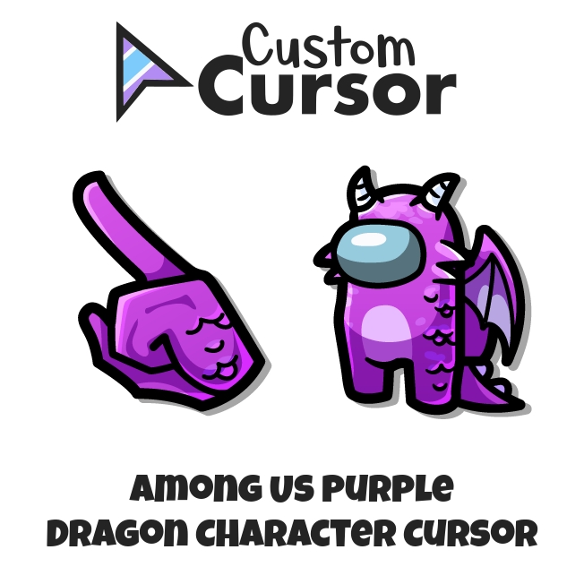 Among Us Purple Dragon Character cursor – Custom Cursor