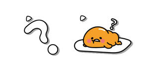 Gudetama and a Question Mark Cursor