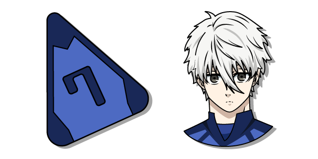 Blue Lock Seishiro Nagi and his Jersey Number 7 Cursor