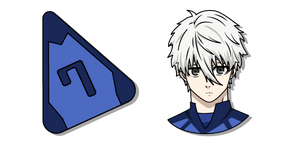 Blue Lock Seishiro Nagi and his Jersey Number 7 Cursor