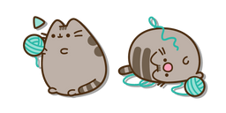 Pusheen Playing with a Yarn Ball