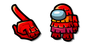 Among Us Personaje Piñata Roja cursor