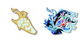 Курсор Cookie Run Shadow Milk Cookie New Form and his Hand