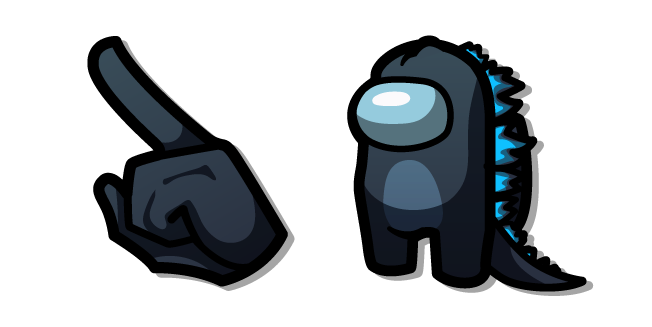 Among Us Black Godzilla Character Cursor