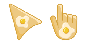 Fried Egg on Pale Yellow Background Cursor