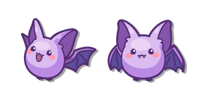 Kawaii Murciélago Bebé Morado cursor