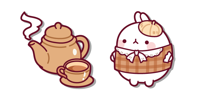 Molang Enjoying Tea Time Cursor