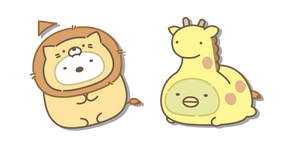 San-X Penguin y Shirokuma con Disfraces de Jirafa y León cursor