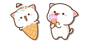 Mochi Mochi Peach Cat y Helado cursor