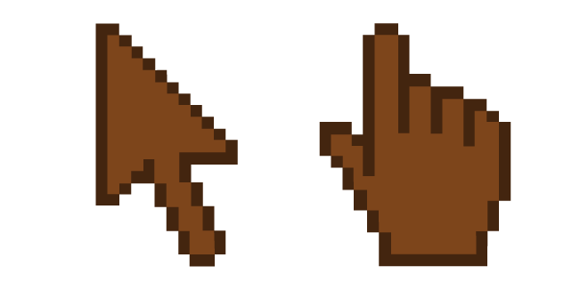 Rojizo Marrón Píxel Cursor