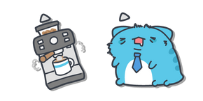Tired Bugcat Capoo and a Coffee Machine Cursor