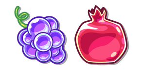 Курсор Cute Glassy Pomegranate and Grape Cluster