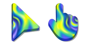 Lime Blue Ripple Fluid Cursor