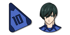 Blue Lock Rin Itoshi and his Jersey Number 10 Cursor