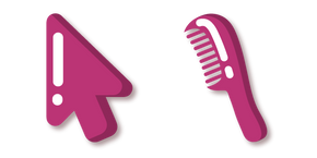 Minimal Pink Hair Comb Cursor