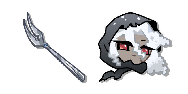 Cookie Run Ash Salt Cookie and a Fork Spear Cursor