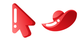 Minimal Gradient Red Floppy Hat Cursor