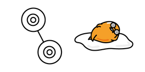 Gudetama Huevo de Estudio con Gafas cursor
