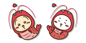 Курсор Chiikawa and Usagi in Lobster Costumes
