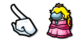 Among Us Super Mario Princess Peach White Character Cursor