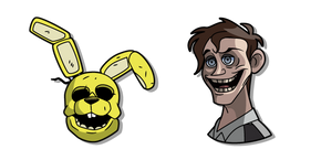 Курсор FNAF: The Silver Eyes William Afton and Spring Bonnie Mask