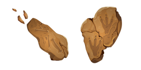 Dinosaur Fossil Footprints and Bones Cursor