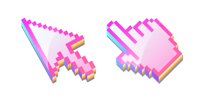 3D Pink Marshmallow Pixel Cursor