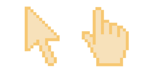 Peach Yellow Pixel Cursor
