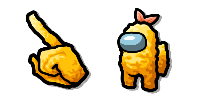Among Us Personaje Camarón Tempura Naranja Cursor