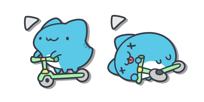 Bugcat Capoo Riding a Scooter Cursor