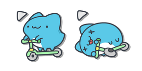 Курсор Bugcat Capoo Riding a Scooter