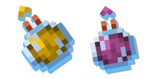 Minecraft Lingering Potions of Regeneration and Strength Cursor