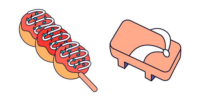 VSCO Girl Takoyaki and Geta Sandals Cursor