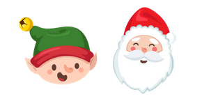 Christmas Elf and Santa Claus Curseur