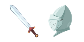 Knight Helmet and Medieval Sword Cursor