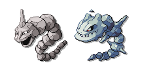 Pokemon Onix and Steelix Pixel Cursor
