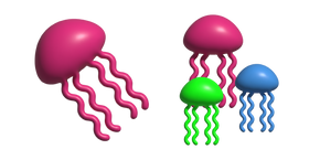 Simple 3D Colorful Jellyfish Cursor