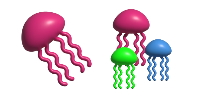 Simple 3D Colorful Jellyfish курсор