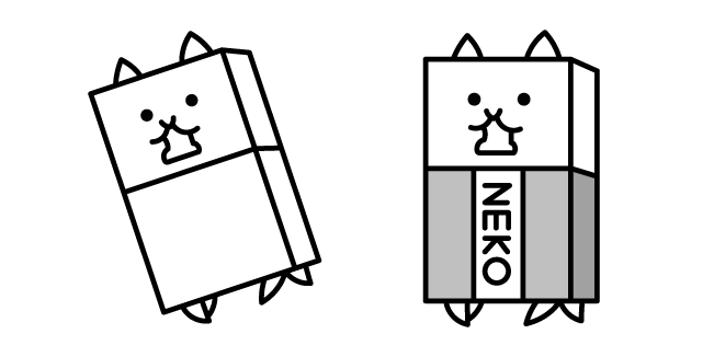 The Battle Cats Wall Cat and Eraser Cat курсор