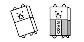 The Battle Cats Wall Cat and Eraser Cat Cursor