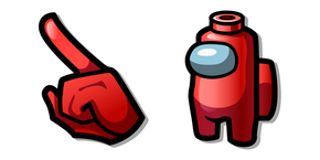 Among Us Red LEGO Brick Character Cursor