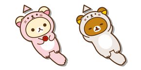 San-X Rilakkuma and Korilakkuma in Otter Costumes Cursor