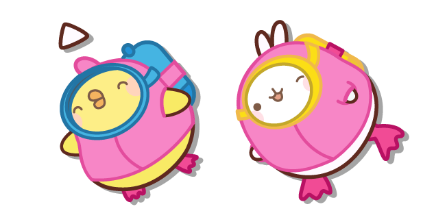 Molang and Piu Piu as Scuba Divers курсор