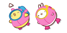 Molang y Piu Piu como Buceadores cursor