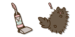 Pusheen Confused Pip and a Vacuum Cleaner Cursor