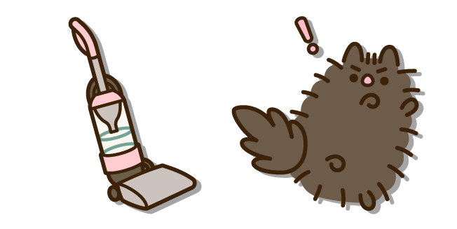 Pusheen Pip Confundido y una Aspiradora Cursor