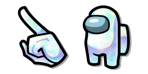 Among Us White Opal Character Cursor