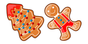 Курсор Christmas Gingerbread Tree and Man