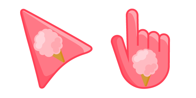 Barbe à Papa sur Fond Rose Corail Cursor
